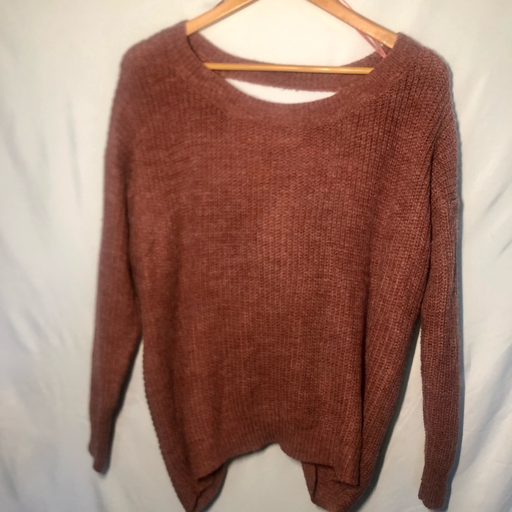 Fashion Nova Knit Sweater - Mauve - Small/Medium